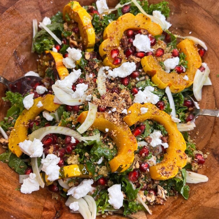 Kale & Roasted Delicata Squash Salad
