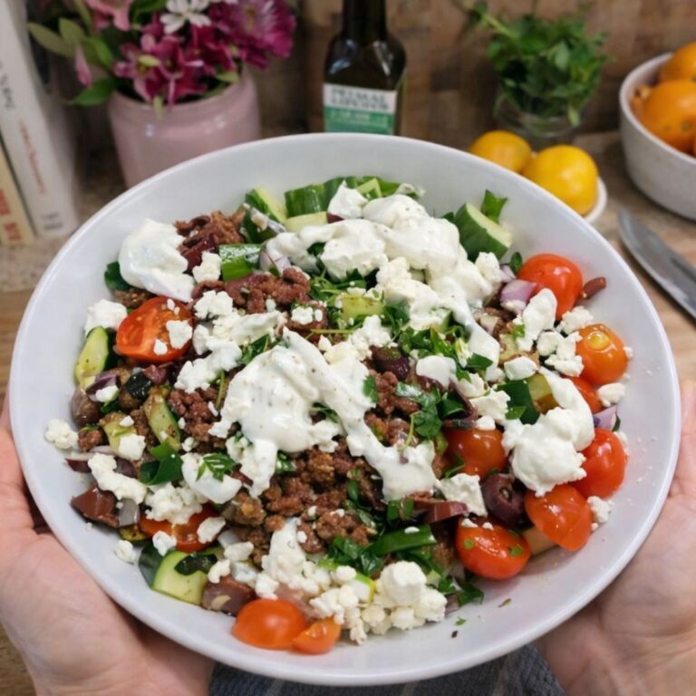 Mediterranean Ground Beef Bowl