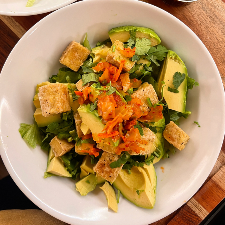 Crispy Tofu Avocado Salad 🥑✨