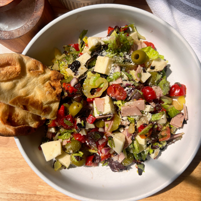 Italian Deli Chopped Salad with Pepperoncini Dressing