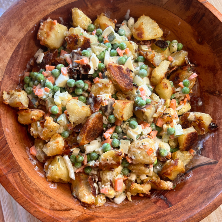 Salatka Jarzynowa with Crispy Potatoes