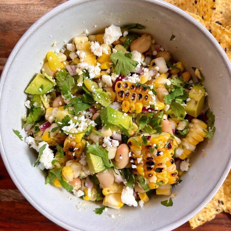 White Bean, Charred Corn, Avocado & Pickled Pepper Dip