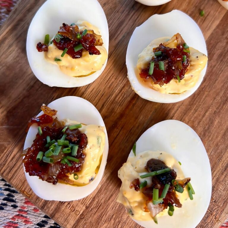 Maple Bacon Jam Deviled Egg feat. Coleman All Natural Meats Bacon