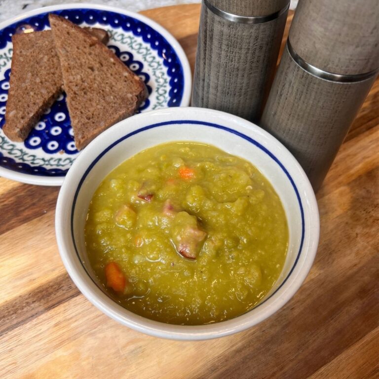 Grochówka Polish Split Pea Soup with Kielbasa